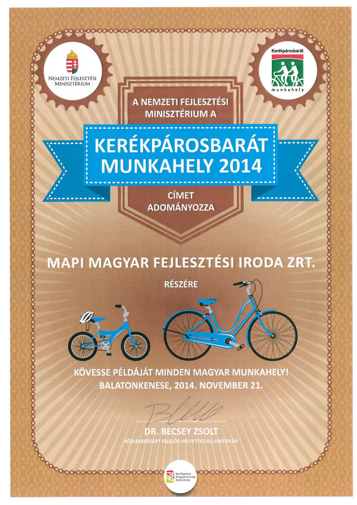 Kerékpárosbarát Munkahely 2014
